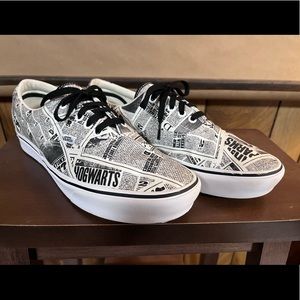 Vans ⚡️Harry Potter ⚡️ 📰 🗞 Newspaper Print New Era Comfy Cush Size 10